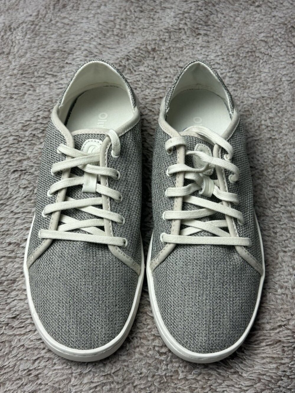Olukai Pehuea Li Womens Shoes Size 8.5 Tapa White Sand Lace Up Slip On New - Picture 3 of 13